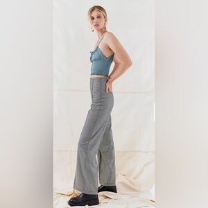 Urban Outfitters UO Mono Check High-Waisted Puddle Trousers Size S